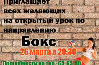 Открытый урок по направлению БОКС